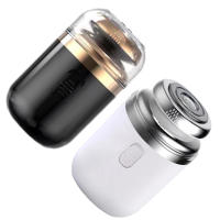 Afeitadora y recortadora de barba práctica, maquinilla de afeitar lavable recargable por USB para amante, marido, novio - details 0