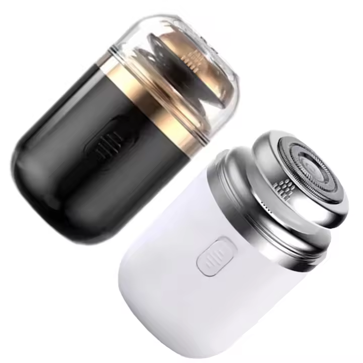 Afeitadora y recortadora de barba práctica, maquinilla de afeitar lavable recargable por USB para amante, marido, novio - 1