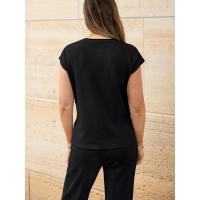 2025 Conjunto informal de punto para mujer: suéter de punto sin mangas + conjunto de dos piezas con pantalones de pierna ancha - details 5