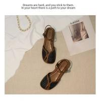 Sandalias Romanas de Verano Zapatos Planos para Mujeres 2025 con Cabeza de Estilo Retro y Pequeña Talla - details 12