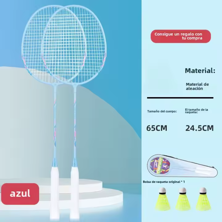 Raqueta De Bádminton Ultra Ligero Y Duradero Traje Adulto Competición Entrenamiento Bola Doble Raqueta - 1