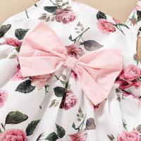 Conjunto de tesoro femenino, nuevo top estampado sin mangas para niños de verano + conjunto de diadema con pantalón corto de encaje de color sólido - details 4