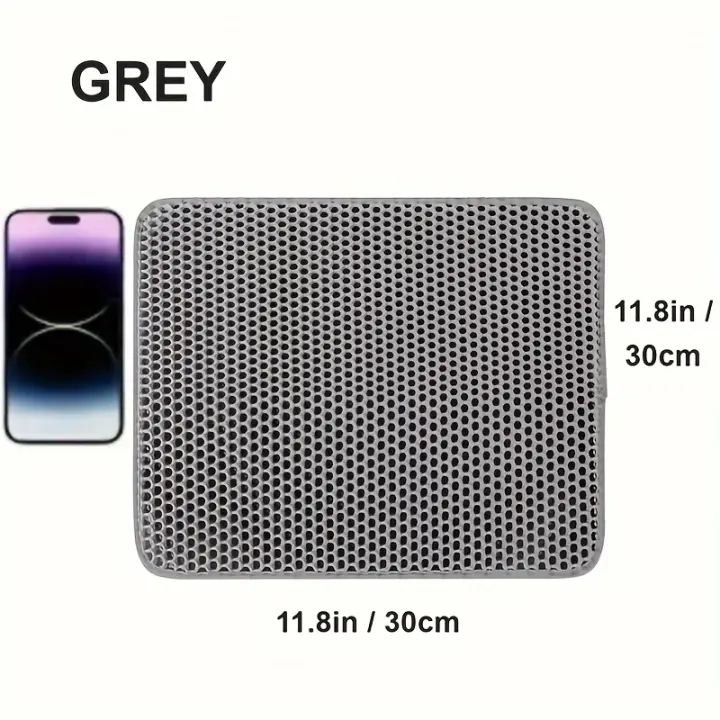 Tapete Impermeable De Caja De Arena Para Gatos De Doble Capa, Con Respaldo Antideslizante, Estera Lavable A Prueba De Fugas - 1