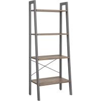 Estantería de 5 Niveles, Librería Industrial, Fácil de Montar, para Salón, Dormitorio, Cocina, Marrón Rústico y Negro LLS45X - details 9