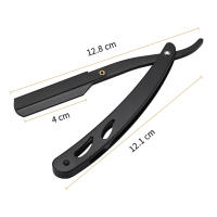 Cuchillo Plegable para Barbero de Hombre Herramientas de Afeitado en Acero Inoxidable con 5 Cuchillas Soporte para Afeitadoras - details 1