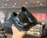 Zapatos de Cuero Negro Moda Clásica para Bodas y Fiestas Suela Gruesa Adecuados para Niños y Niñas - details 4
