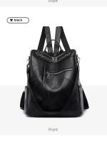 Mochila Vertical de Pu para mujer, bolso cruzado de viaje de gran capacidad, tendencia informal - details 25