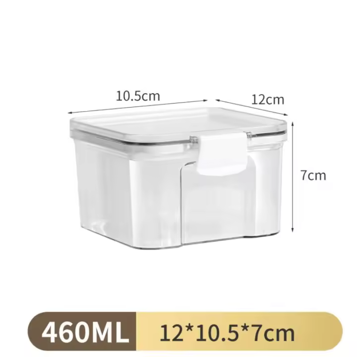 Lata sellada de Gel de sílice y PET de 460/700/950/1300/1800ml, transparente con tapa, tarro de almacenamiento de dulces y aperitivos, a prueba de humedad, varios tamaños - 1