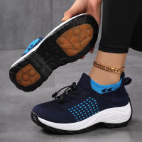 Zapatos antideslizantes de mujer de gran tamaño, zapatos de madre, calcetines, zapatos informales de tejido con mosca, zapatos de mujer mecedora - details 6