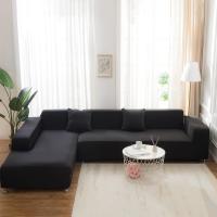 Fundas de Sofá Elásticas de Color Sólido Cubiertas de Esquina de Sección Gruesas para Sala de Estar - details 18