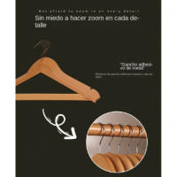 Perchas Madera Unidades - Juego de 10 - Perchero de Madera para tu Armario - Gancho Giratorio - details 5