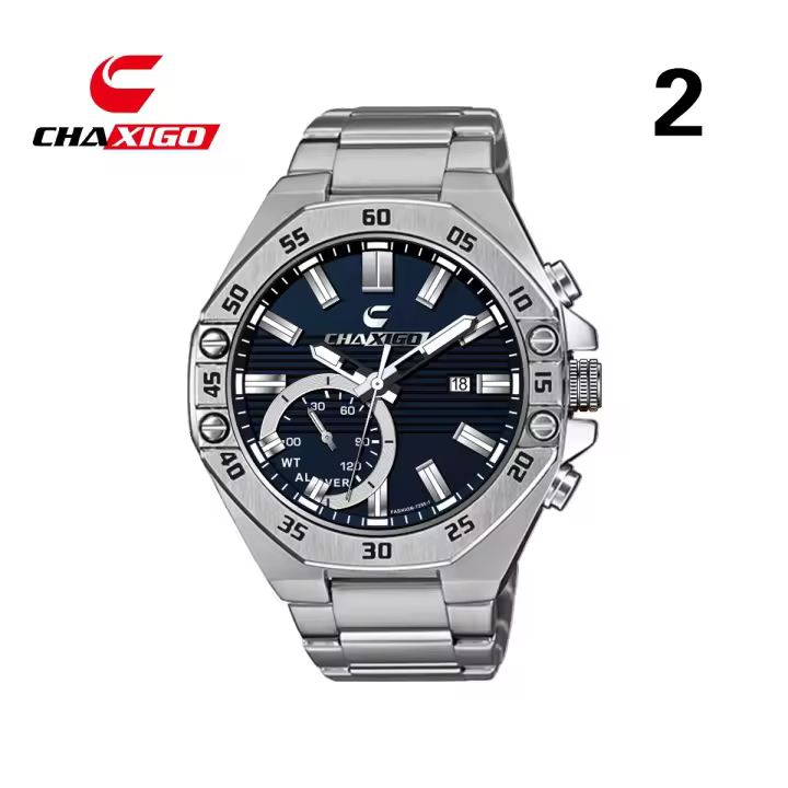 Relojes impermeables para hombres serie luminosa moda lujo reloj de cuarzo - 1