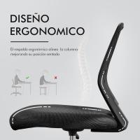Silla Escritorio de Oficina Ergonómica Silla Giratoria Altura Ajustable sin Reposabrazos Asiento Malla Rosa - details 31