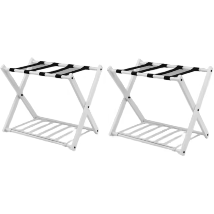 Portaequipajes Plegable Soporte de Metal para Maleta Ahorro de Espacio - 1