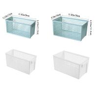 Cesta de almacenamiento de escritorio de plástico, cestas de almacenamiento de aperitivos gruesas verdes/blancas, cajas de almacenamiento de artículos diversos rectangulares grandes para dormitorio - details 0