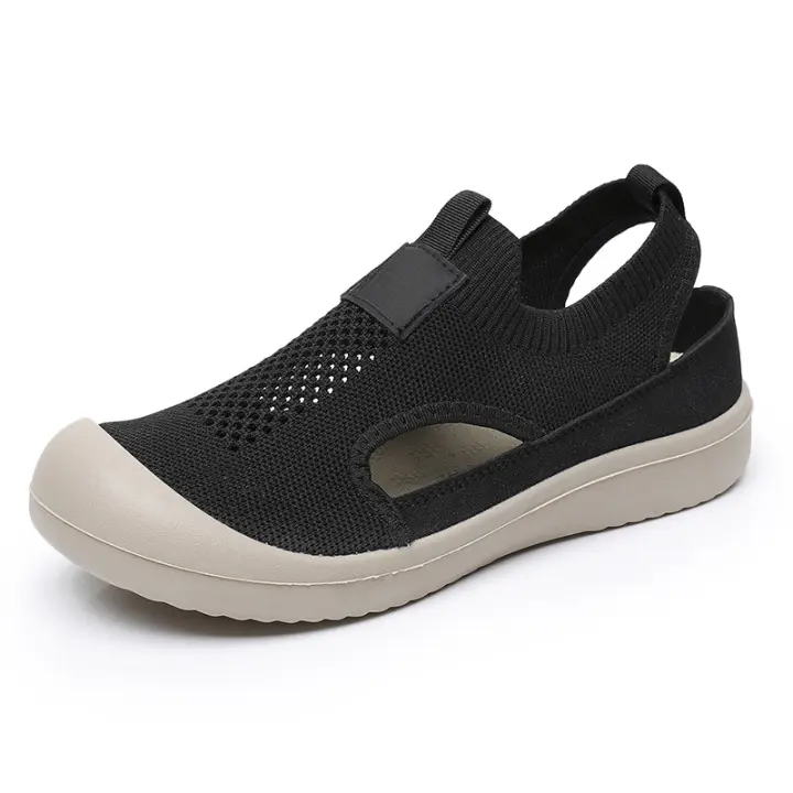 Zapatos de las mujeres 2025 de suela suave sin pies cansados ​​zapatos transpirables de las mujeres zapatos de primavera y otoño nuevos zapatos de plataforma de un pedal zapatos perezosos de las mujeres - 1