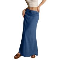 Vacaciones Verano Maxi Cordón Cintura baja A e Faldas casuales Falda larga ajustada Playa Ropa de mujer - details 1