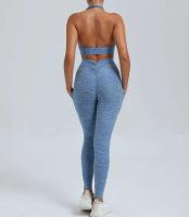 Leggings de dos piezas con espalda en V, gimnasio Tre, conjunto de entrenamiento para correr, ropa deportiva para mujer, traje de yoga - details 14