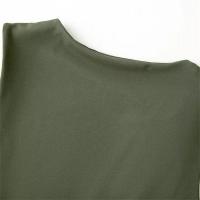 Vestido largo asimétrico de metal con cuello de moda de verano para mujer sin mangas - details 9