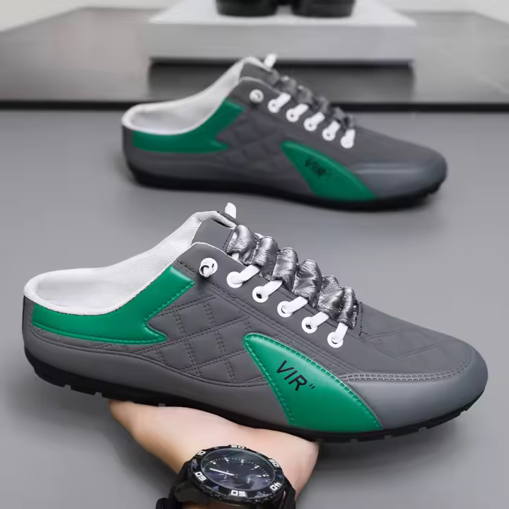Zapatos Ligeros Para Hombre, zapatillas Sin Cordones De Media Copa De Cuero, Suelas Suaves, Zapatos Casuales Versátiles, Pa - 1