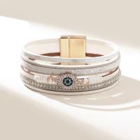 Pulseras Mujer Boho Chic con Ojo Protector, Cuero Genuino y Circonitas, Joyería y Bisuteria para Mujer, Regalo Verano 2025 - details 4