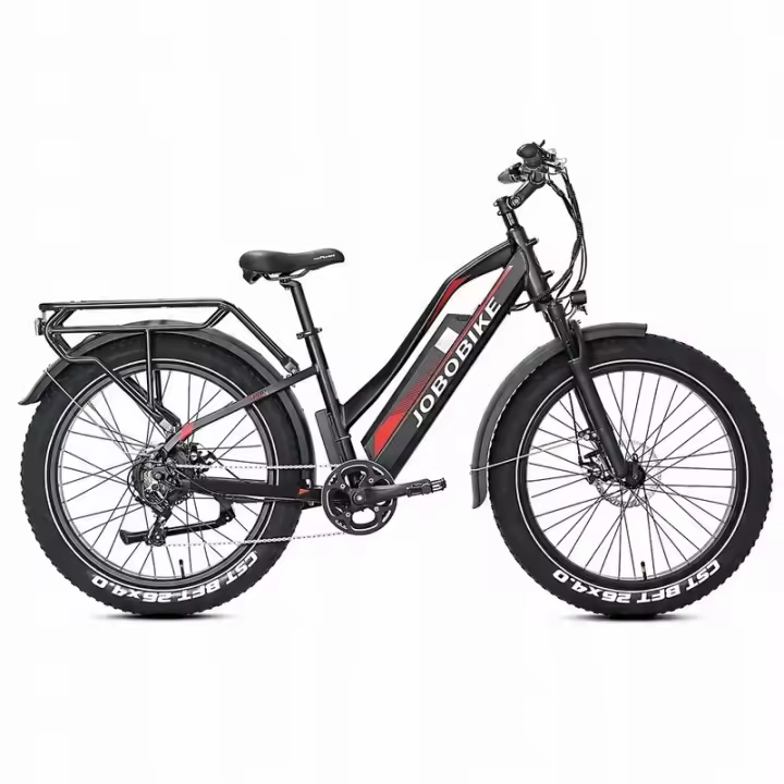 Bicicleta eléctrica JOBOBIKE Robin Step-thru 26", 250W, 25 km/h, 48V13Ah, negra - 1