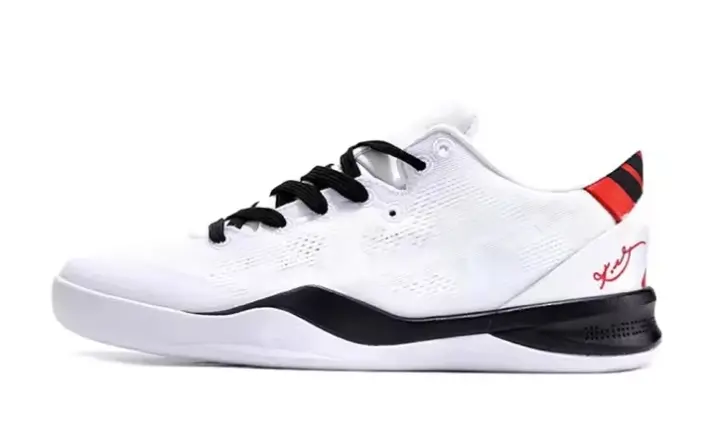Zapatillas de baloncesto blancas, transpirables, planas, zapatillas de deporte informales, 8s, diseñador, hombres, deportes, mujeres, zapatos para correr al aire libre - 1