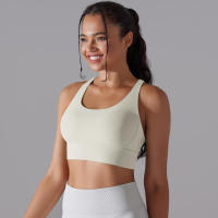 Sujetador de yoga para mujer, ropa interior que absorbe los golpes, correas cruzadas para los hombros, top corto Fiess, deportes a prueba de golpes - details 50