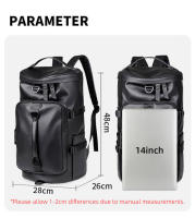 Mochila impermeable para senderismo, zapatos secos y húmedos, gimnasio, deportes, camping y fiesta, bolso de hombro para hombres - details 1