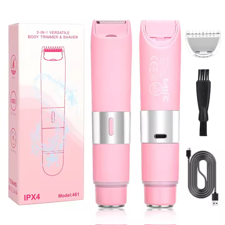 Afeitadoras de pelo lavables, dispositivo eléctrico, afeitadoras eléctricas, removedores de vello corporal, textura ABS presente para mujeres y niñas - 1