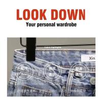 Pantalones cortos vaqueros a la moda para hombre, estilo veraniego, versión coreana, corte fino, marca Hip Hop, pantalones de longitud media para grupo pequeño - details 0