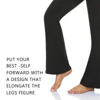 Pantalones Acampanados de Cintura Cruzada Suaves Pantalones Anchos para Yoga Casual - details 7