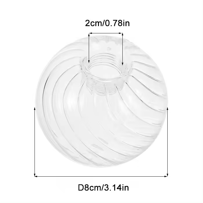 Patrón de calabaza G9, sombra de globos de cristal transparente para accesorios de iluminación, 80mm, 100mm, 120mm, cubierta de lámpara de bola redonda para techo, accesorios de pared - 1