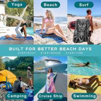 Una toalla de playa súper grande antiarena de fibra ultrafina con estampado de doble cara para adultos - Accesorio de playa de gran tamaño de secado rápido, viajes, piscina, yoga, artículo esencial de manta de camping, artículo ligero imprescindible, rega - details 4