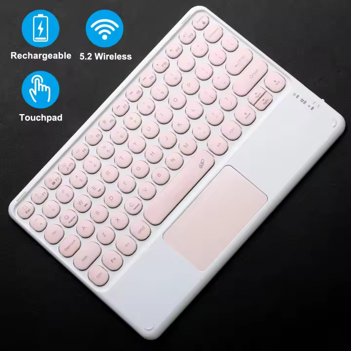 Teclado inalámbrico Compatible con Bluetooth para IOS, Android, tableta Windows, iPad Air Pro, teclado inalámbrico recargable de 10 pulgadas - 1