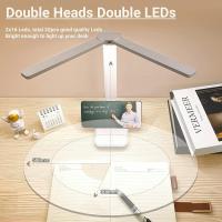 Lámpara de escritorio LED regulable, lámpara de lectura de escritorio con sensor táctil, lámpara de noche recargable por USB, lámpara de escritorio plegable, lámpara de lectura de cabecera, capacidad de la batería 4000 mAh, tres modos para elegir. - details 3