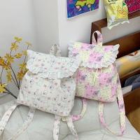 Nueva mochila Kawaii con volantes, bonita mochila con cordón para exteriores, mochila de viaje informal dulce para niñas - details 15