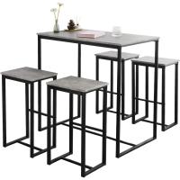 Conjunto Mesa Alta de Bar y 4 Taburetes Muebles Bar Comedor - details 9