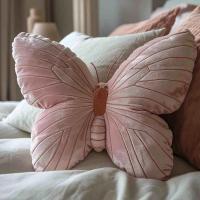 Cojín de Almohada de Mariposa de Peluche Corto Cojín de Almohada Rosado para Niña - details 6