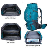 Mochila de montañismo de gran capacidad para escalada al aire libre, senderismo, deportes de acampada, bolsa para zapatos, bolsillo, viaje, senderismo, ciclismo - details 7