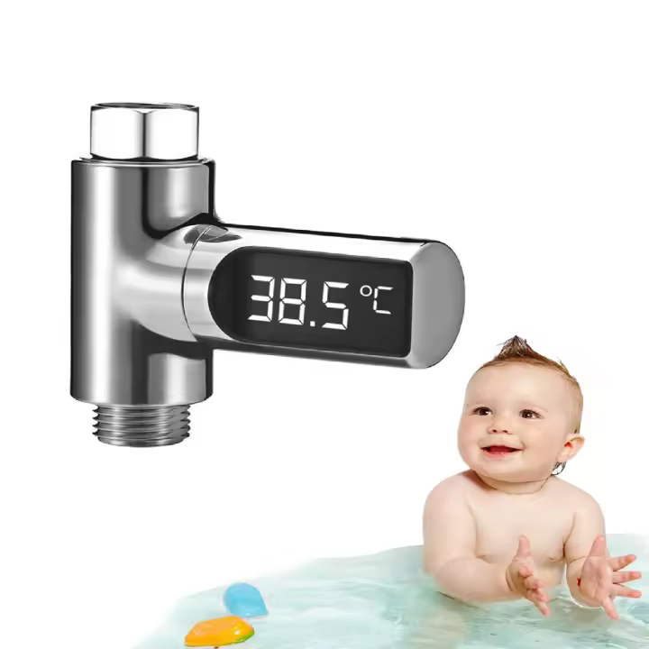 Termómetro de agua de ducha con pantalla Digital Led, medidor de temperatura de agua de baño para adultos y niños, baño en casa - 1