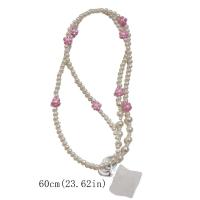 Correa cruzada para teléfono con cuentas de flores, cuerda colgante para bolso, cadena para teléfono móvil, cordón largo antipérdida para teléfono, correas para el cuello - details 0
