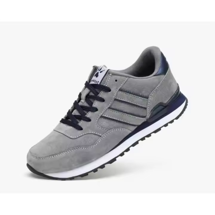 Zapatillas de cuero casual para hombre, zapatillas deportivas antideslizantes - 1