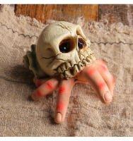 Halloween cráneo simulación mano horror jardín de resina adornos fantasma festival esqueleto concha fantasma mano parodia Decoración - details 4