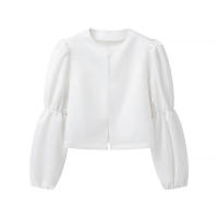 OUWU- Camisa Informal Corta De Manga Abombada A La Moda Para Mujer Primavera 2025, Nuevo Diseño, Ropa Informal De Ajuste Cómodo - details 2