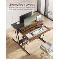 Mesa de Juegos con Luces LED y Enchufes Tamaño 60 x 120 x 76cm Elegancia Rústica Marrón - details 32