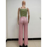 Moda femenina New -End Color sólido Pierna ancha con lentejuelas drapeadas Pantalones casuales para mujer - details 63