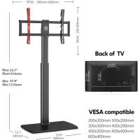 Soporte TV de Madera con Base Ajuste de Altura, Giro, Gestión de Cable para Pantallas de 32 a 70 Pulgadas - details 5
