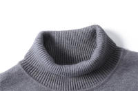 Jersey informal de cuello alto para hombre, suéter de punto, Color sólido - details 11