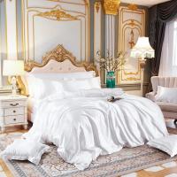 Juego de Ropa de Cama de Color Sólido con Funda de Edredón de Seda de Morera Cubierta de Cama y Funda de Almohada de Lujo en Seda de Satén Tamaño King Queen Double Twin - details 20